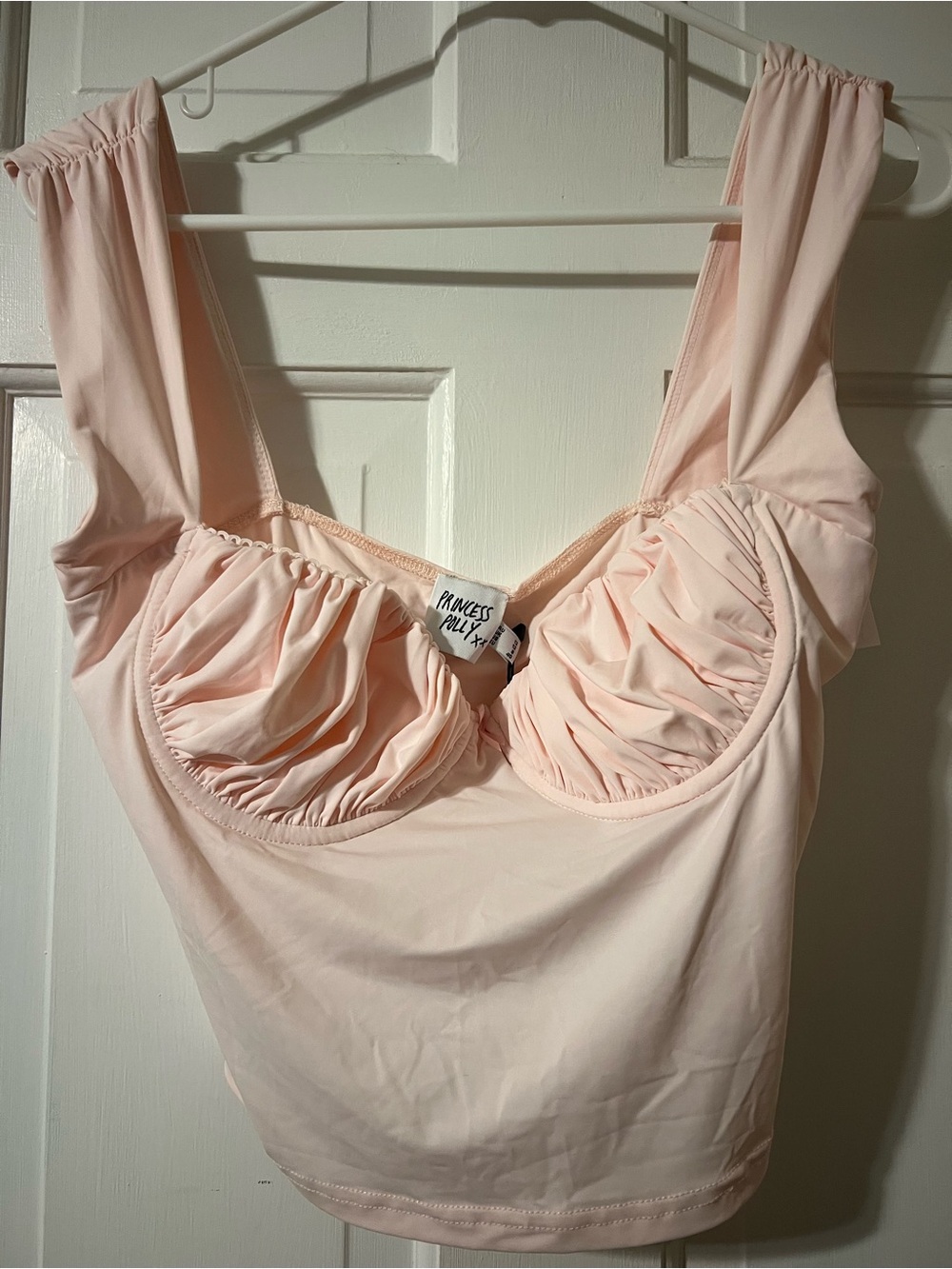 Princess Polly Pale Pink Ruched Underwire Bralette Tank